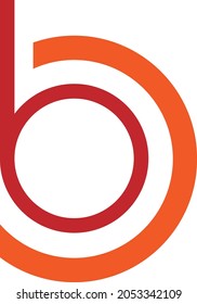 Material vectorial de diseño de logotipo de letra b