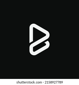 Ilustración moderna del icono del monograma moderno con el logotipo B.