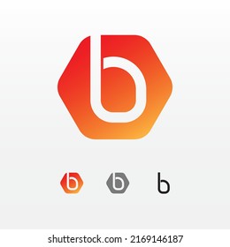 Design-Vektorgrafik des Buchstaben B.