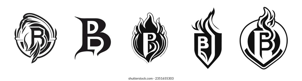 diseño de logotipo de letra b, logotipo b, diseño de vectores de logotipo de letra B, icono de logotipo de chispa de incendio de letra B, diseño vectorial de logotipos de letras Bb bellas, 