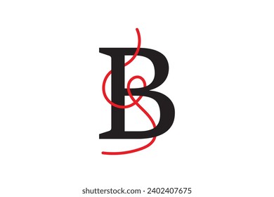 La ilustración vectorial del diseño del logotipo de la letra B revela un diseño de logotipo sofisticado y versátil con la letra B. 