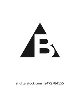 Vector de diseño del logotipo de la letra B con forma universal e idea creativa