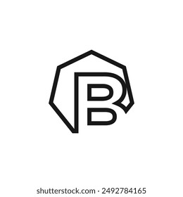 Letter B logo design vector with universal form and creative idea