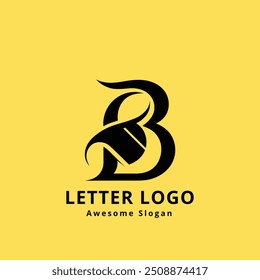 Logotipo da letra B. Vetor de design de letra B