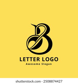 Logotipo da letra B. Vetor de design de letra B