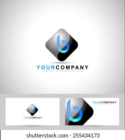 Letter B Logo Design.Creative Symbol of letter B and business card template.