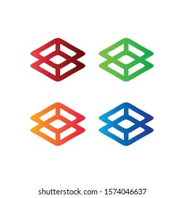 Letter B Logo Designs. Creative abstract vector letter B icons