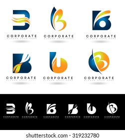 Letter B Logo Designs Creative Abstract Stock Vector (Royalty Free ...