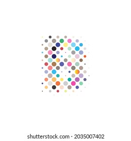 Letter B logo. Dots logo, dotted shape logotype vector design. colorful B letter logo in halftone dots style