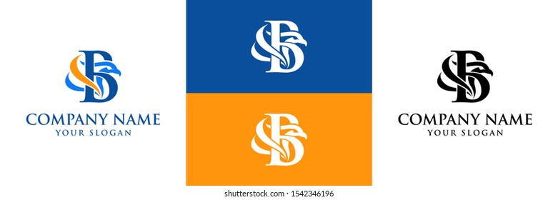 a letter B logo with eagle, business logo, letter logo