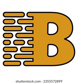 Letra b logo velocidad rápida mover letra b símbolo rápido