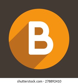 Letter B Logo Flat Icon Style. Vector