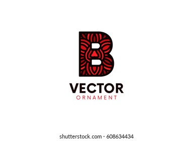 Letter B logo flat icon company sign vector design.