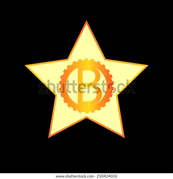 Letter B Logo Gold Star Alphabet Stock Vector (Royalty Free) 250424026 ...