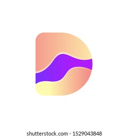 letter b logo with gradations