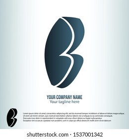 Letter B logo with gradient color, Vector, creative design.