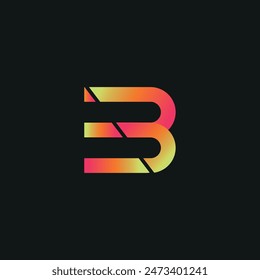 Letter B Logo gradient color