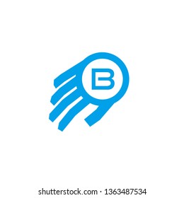Letter B logo and Hand Logo
