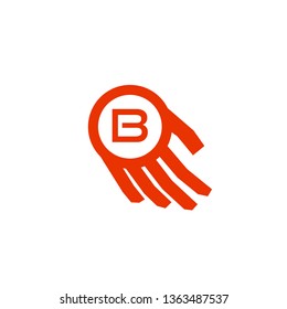 Letter B logo and Hand Logo