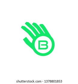 Letter B logo and Hand Logo