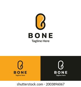 Letter B logo icon. Bone vector logo template