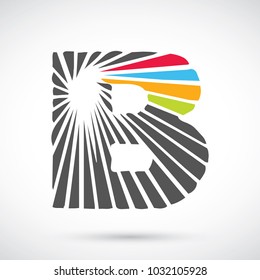 Letter B logo icon design template elements