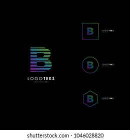Letter B logo icon design template elements