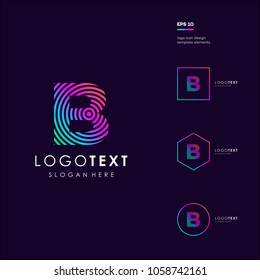 Letter B logo icon design template elements