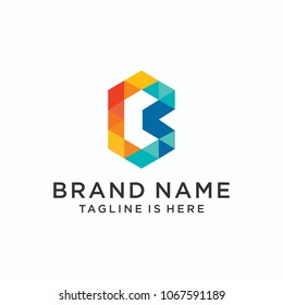 Letter B logo icon design template elements - vector sign. Business card templates.