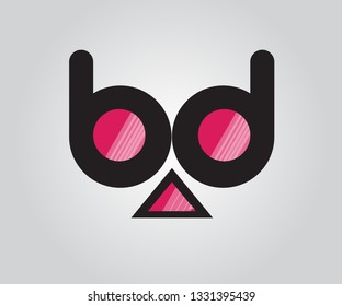 Letter b logo icon design template elements. face