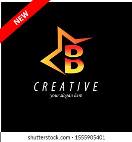 Letter B logo icon design template elements