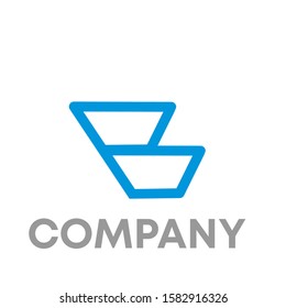 letter B logo icon design template sign