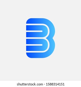 Letter B logo icon design template element. Vector color sign.