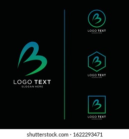 Letter B logo icon design template elements