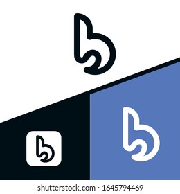 Letter B logo icon design template elements