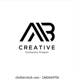 Letter A and B logo icon design template elements, Letter A B  Idea logo design inspiration