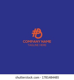 Elementos de la plantilla de diseño de iconos del logotipo de la letra B