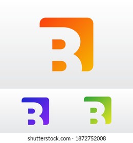 Elementos de la plantilla de diseño de iconos del logotipo de la letra b	