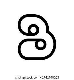 Logo de la letra B. Diseño de iconos. Elementos de plantilla - signo vector
