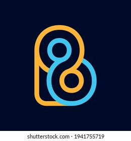 Logo de la letra B. Diseño de iconos. Elemento de plantilla - signo vector