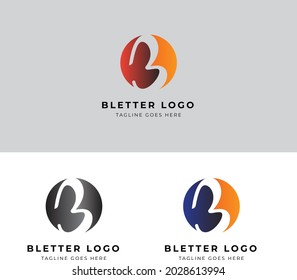 Buchstabe B Logo-Symbol, Logo-Design-Buchstabe B mit kreativem Kreis-Konzept