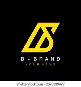 Design-Vorlagenelemente des Buchstaben B des Logos. 