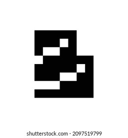 Buchstabe B Logo. Symboldesign. Vorlagenelemente. Geometrische abstrakte Logos