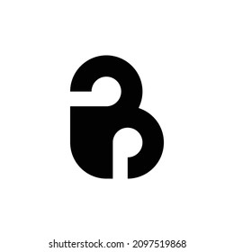 Letter B logo. Icon design. Template elements. Geometric abstract logos