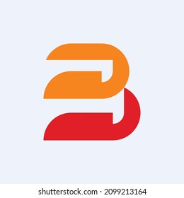 Letter B logo. Icon design. Template elements. Geometric abstract logos