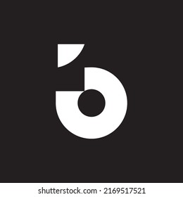 Elementos de plantilla de diseño de iconos con logotipo B de la letra. Signo de color del vector. Libre de regalías