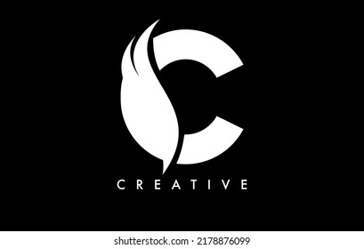 Diseño de iconos con logotipo de letra B con ilustración de vectores de formas curvadas de corte creativo y de silueta.