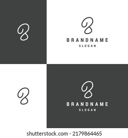 Plantilla de diseño de icono del logotipo de la letra B 