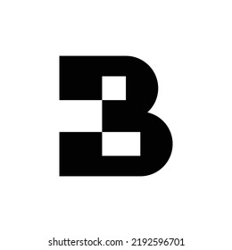 Letter B logo or icon design. template elements. geometric abstract logos
