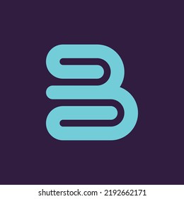 Buchstabe B Logo oder Symboldesign. Vorlagenelemente. abstrakte geometrische Logos
